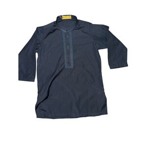 NWT J. Junior - Junaid Jamshed Kurta Pakistani, Loose Tunic Shirt, Navy, 2Y